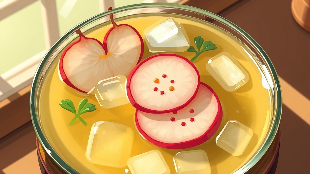 동치미 국물 만들기 (cartoon 스타일)