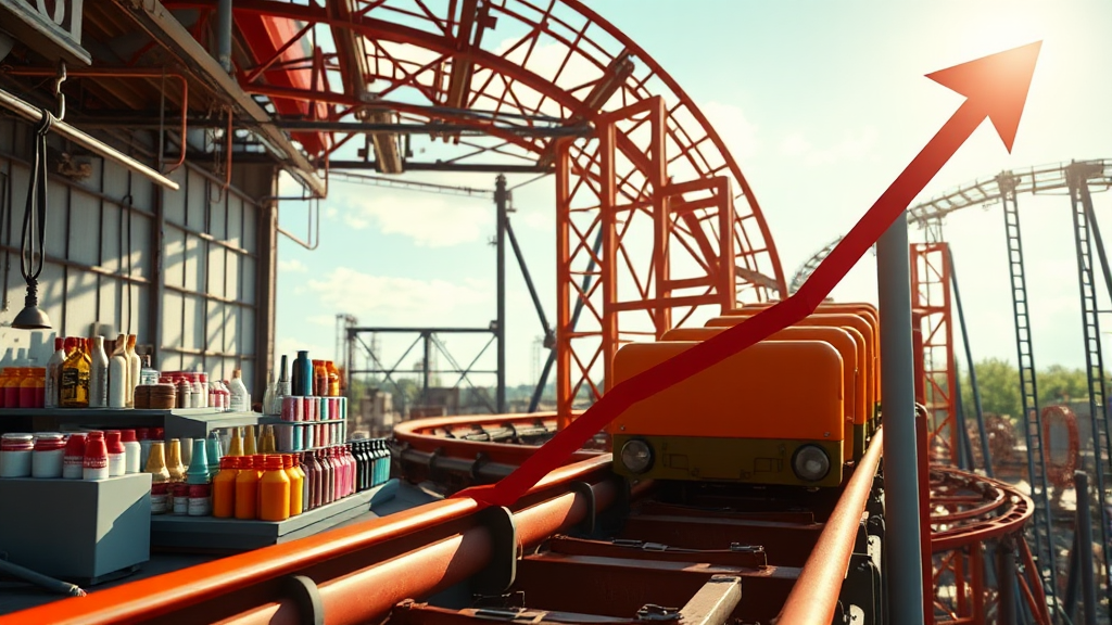 코스맥스 주가, 왜 롤러코스터? (realistic 스타일)