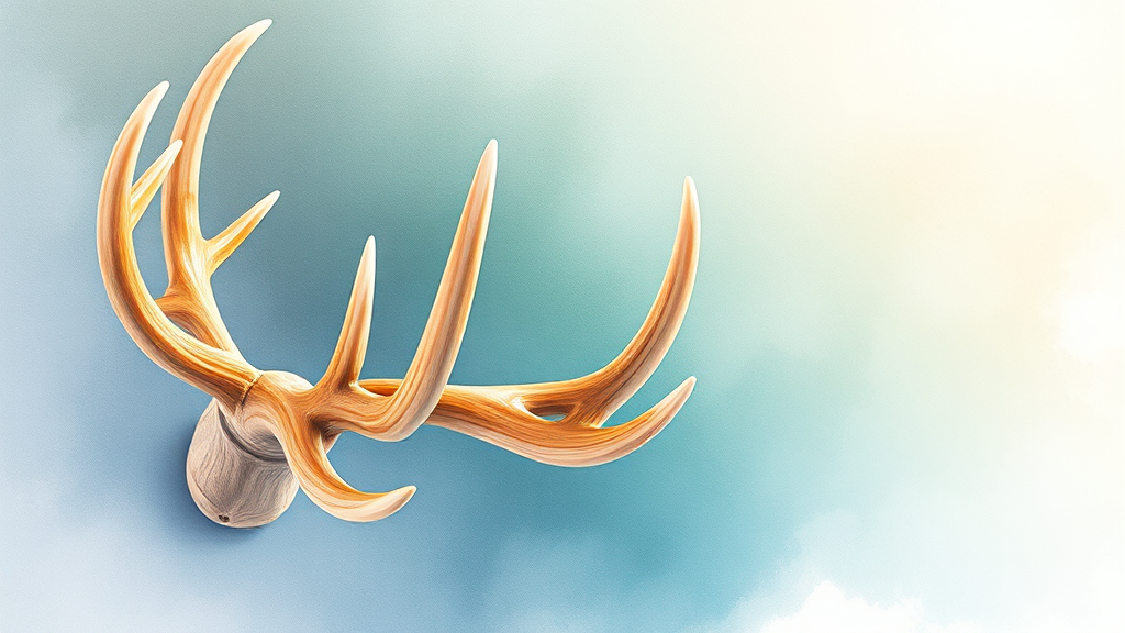 녹용의 핵심 효능: 면역력 강화와 피로 해소 (watercolor 스타일)