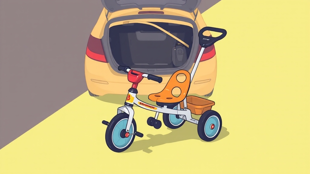 올보르 앨빈 트라이크 접고 보관하는 모습