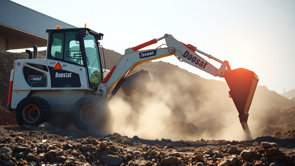 두산밥캣 주가, 무엇이 움직이는가? (realistic 스타일)