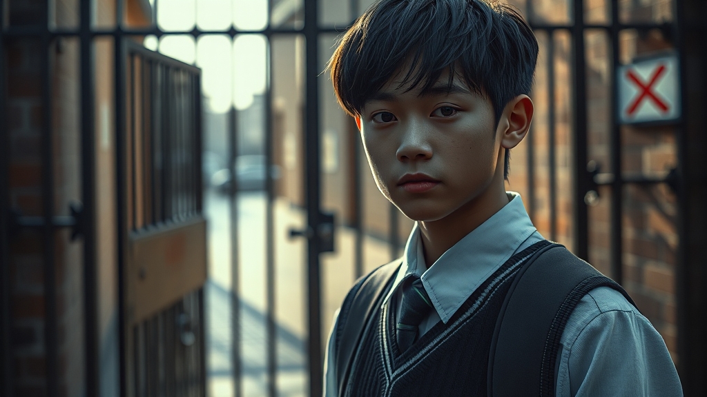 학폭, 대입 불이익 연관성 (realistic 스타일)