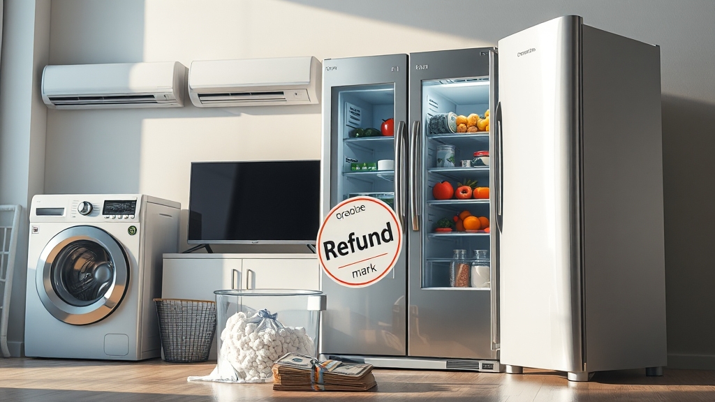 환급 대상 품목 및 조건 (realistic 스타일)