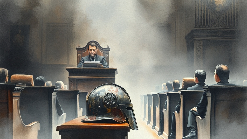 산재 은폐 및 거짓 보고 (watercolor 스타일)