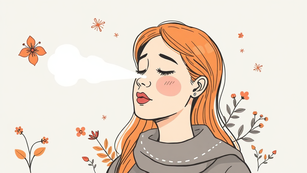 혈관운동성 비염 치료 방법 (illustration 스타일)