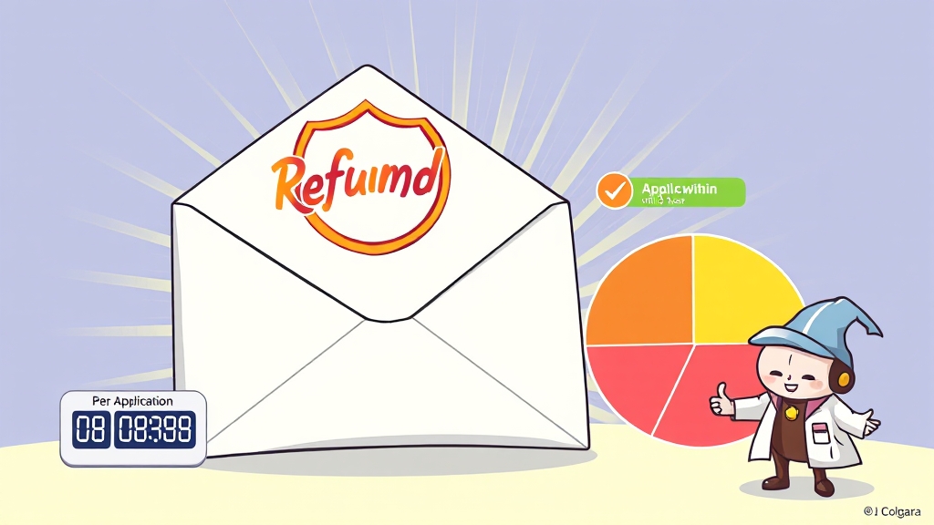 환급금 신청 방법 (cartoon 스타일)