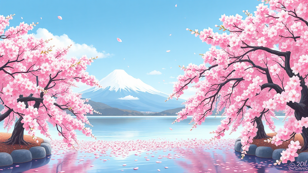 전국 주요 벚꽃 축제 일정 (illustration 스타일)