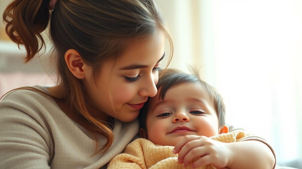 아이돌봄 서비스 유형 및 내용 (realistic 스타일)