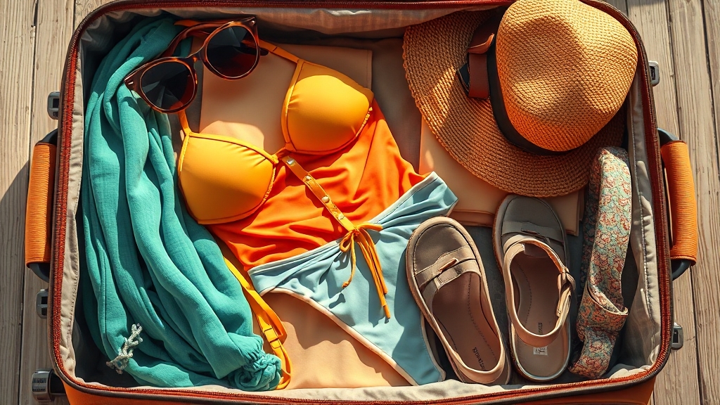 필수 의류 및 액세서리 (realistic 스타일)