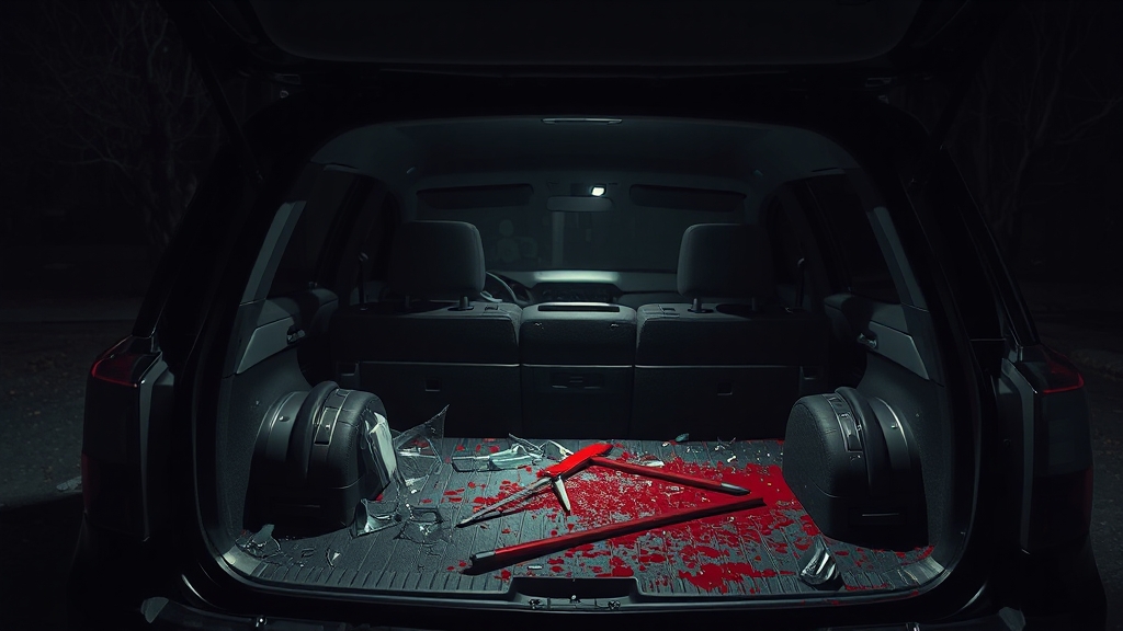 범행 현장 결정적 단서 및 증거 분석 (realistic 스타일)