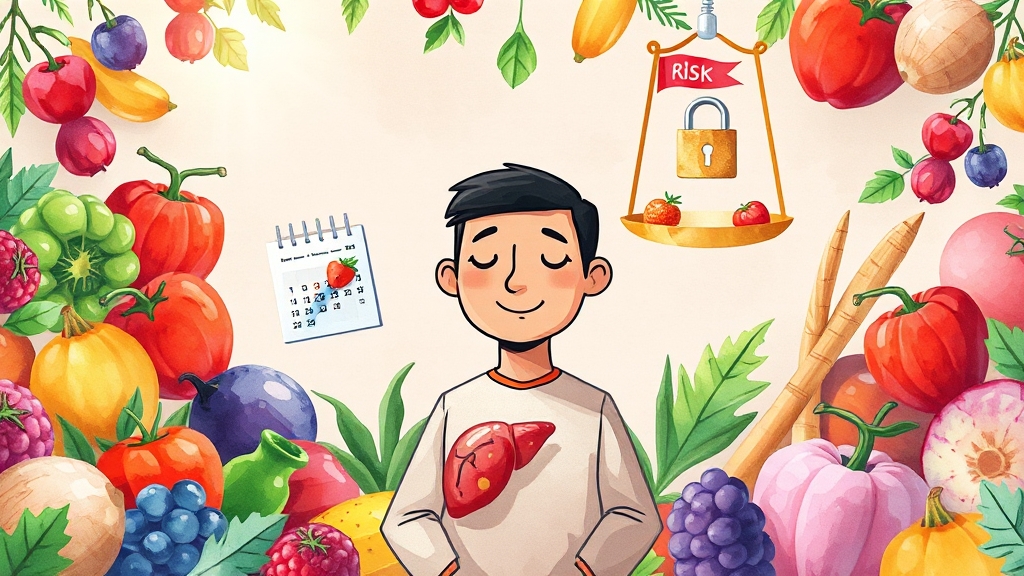 간암 예방을 위한 노력: C형간염 등 주의해야 할 점 (cartoon 스타일)