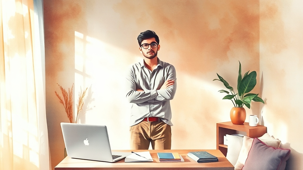 부업 선택 시 고려 사항 & 주의점 (watercolor 스타일)