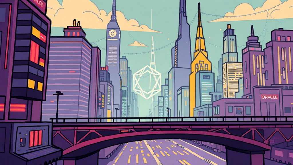 체인링크 핵심 기술 및 활용 (cartoon 스타일)