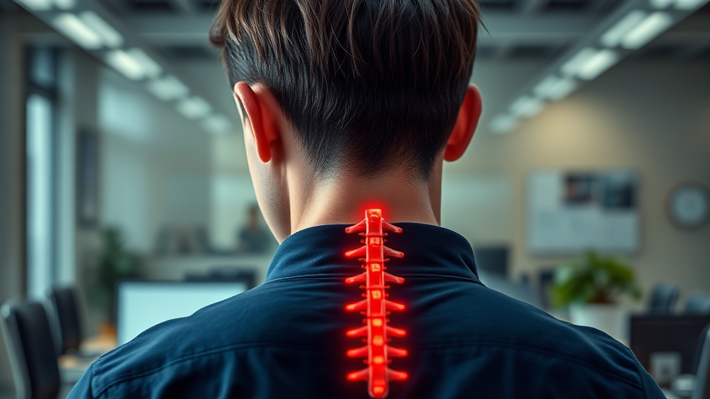 허리 통증, 원인은 무엇일까? (realistic 스타일)