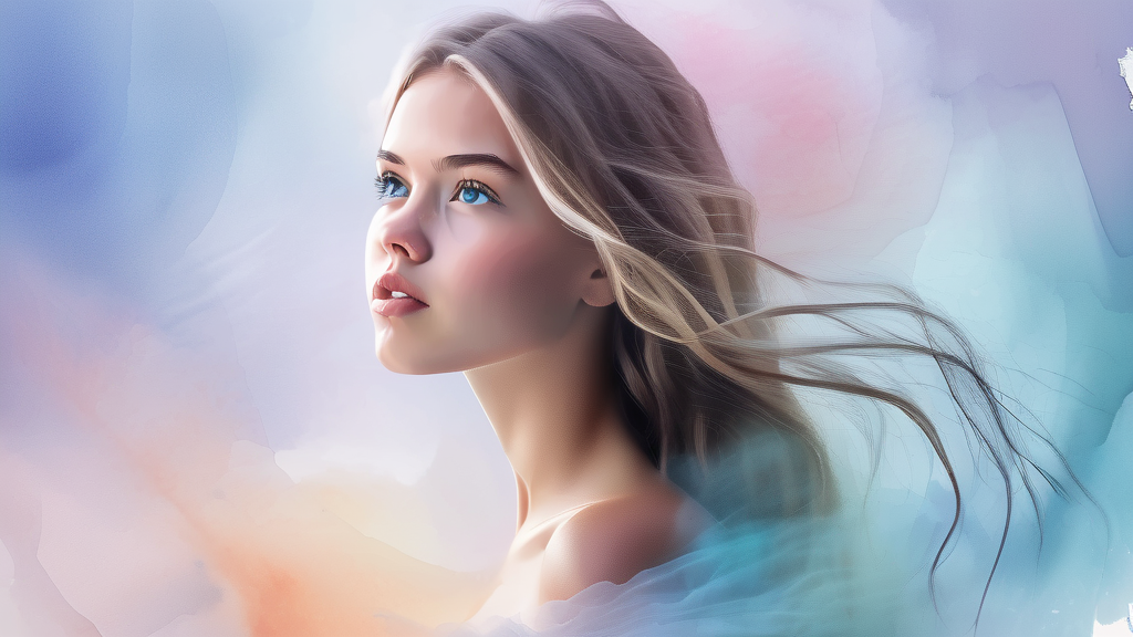 개인 정보와 AI: 나의 데이터는 안전한가? (watercolor 스타일)