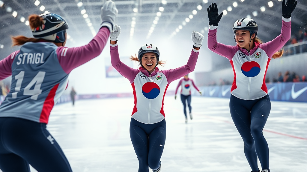 결승전의 드라마틱한 순간들 (realistic 스타일)