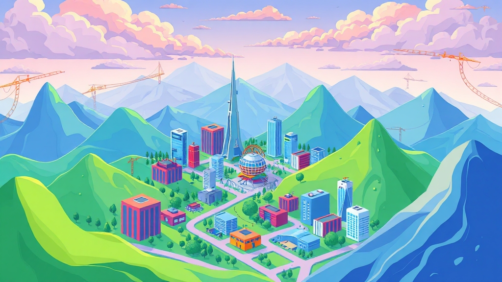 글로벌 AI 데이터센터 투자 트렌드 (cartoon 스타일)