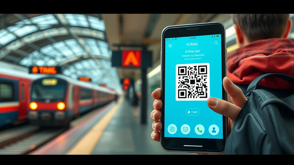 코레일톡 앱, 스마트 여행 필수템! (realistic 스타일)