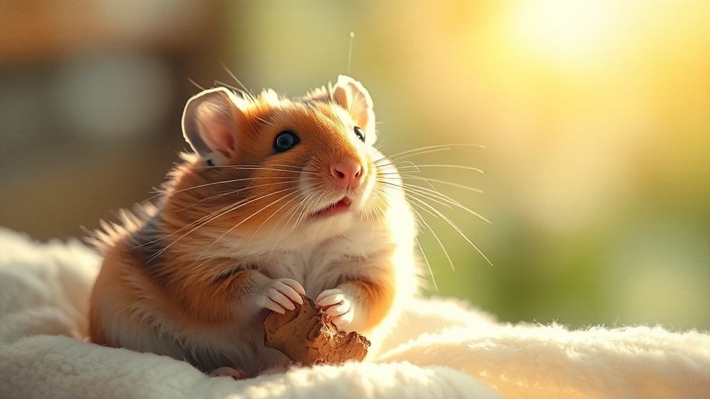 햄스터 건강 관리 및 수명 (watercolor 스타일)