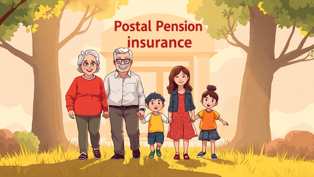 부모님 맞춤 연금 보험 (cartoon 스타일)