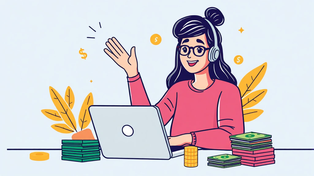 AI 부업, 현실적인 수익은 얼마? (illustration 스타일)