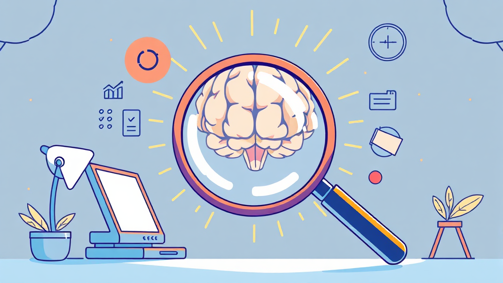 실업급여, 직업심리검사 활용 꿀팁 (illustration 스타일)