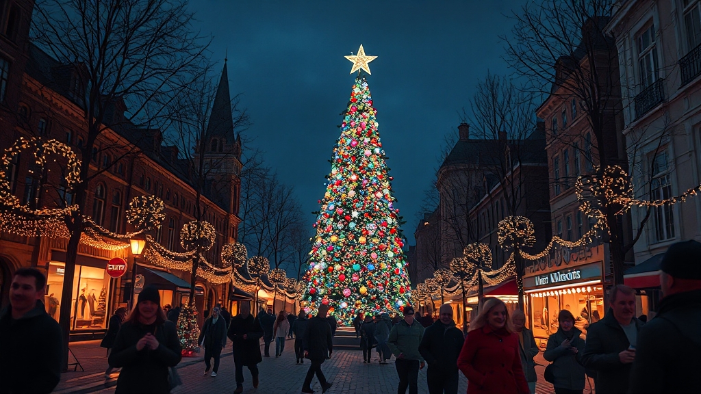 루덴시아 크리스마스 조명 및 야경 (realistic 스타일)