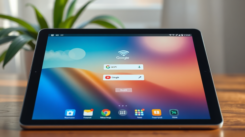 초기화 후 태블릿 재설정 (realistic 스타일)