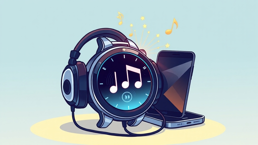 음악 감상 준비 및 연결 (cartoon 스타일)