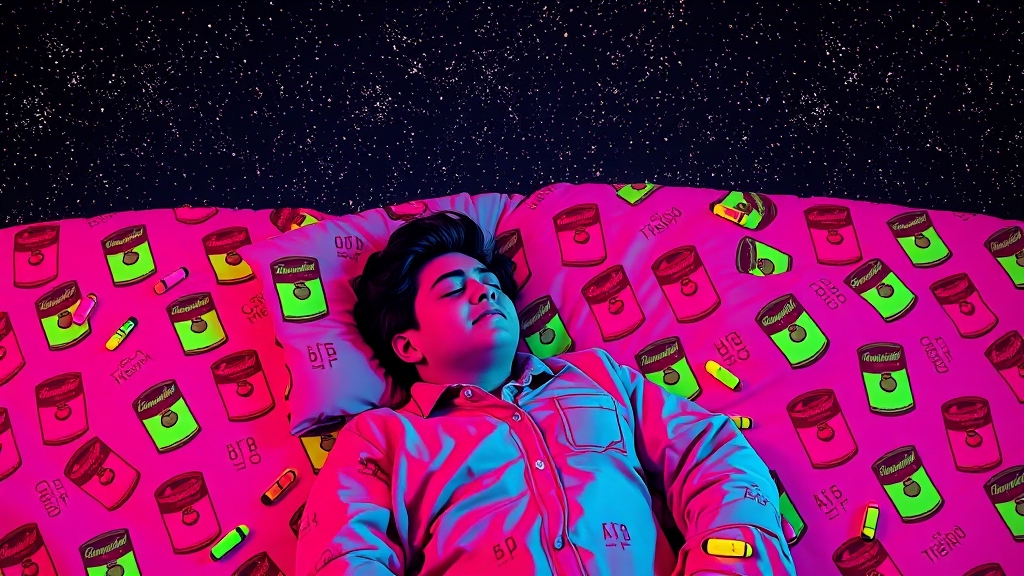 멜라토닌, 건강한 수면 습관 만들기 (popart 스타일)