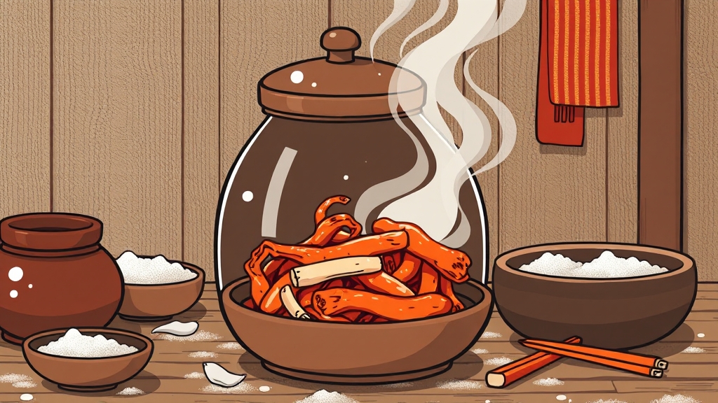 김장 보관 & 숙성 방법 (illustration 스타일)