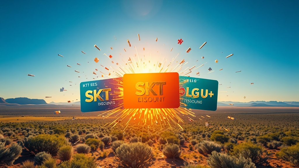 통신사 & 제휴카드 할인 꿀정보 (realistic 스타일)