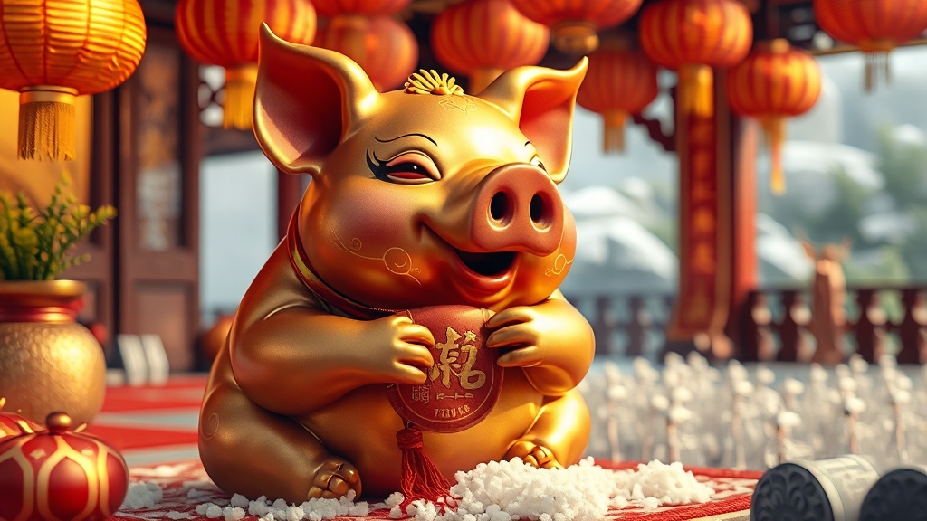 돼지띠 연도별 운세: 꼼꼼하게 확인! (realistic 스타일)