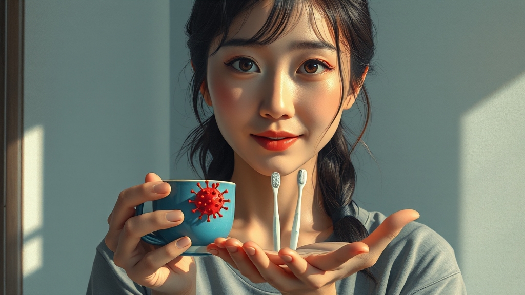 입술 포진, 어떻게 전염될까? (realistic 스타일)
