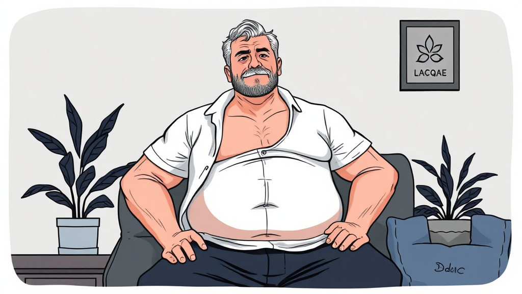 남성 갱년기 주요 증상 (illustration 스타일)