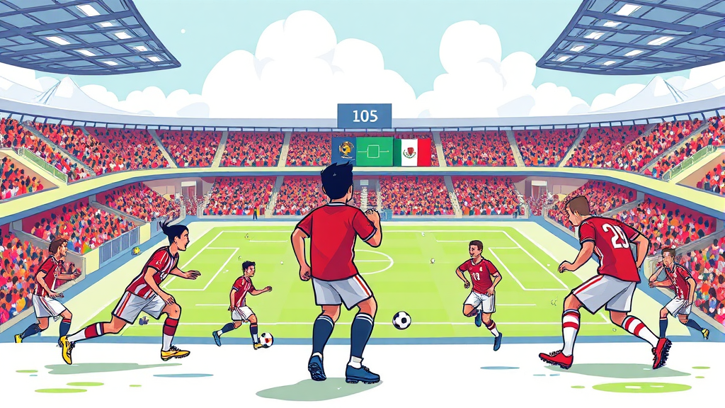 홍명보 감독의 A조 분석 및 대비 전략 (cartoon 스타일)