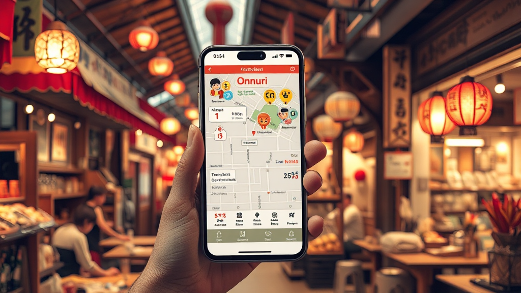 디지털 온누리 상품권 사용처 조회 방법 (realistic 스타일)