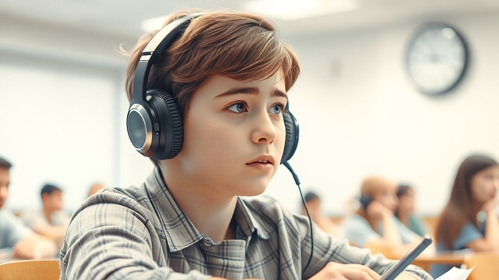 수능 영어 듣기, 뭐가 문제였을까? (watercolor 스타일)