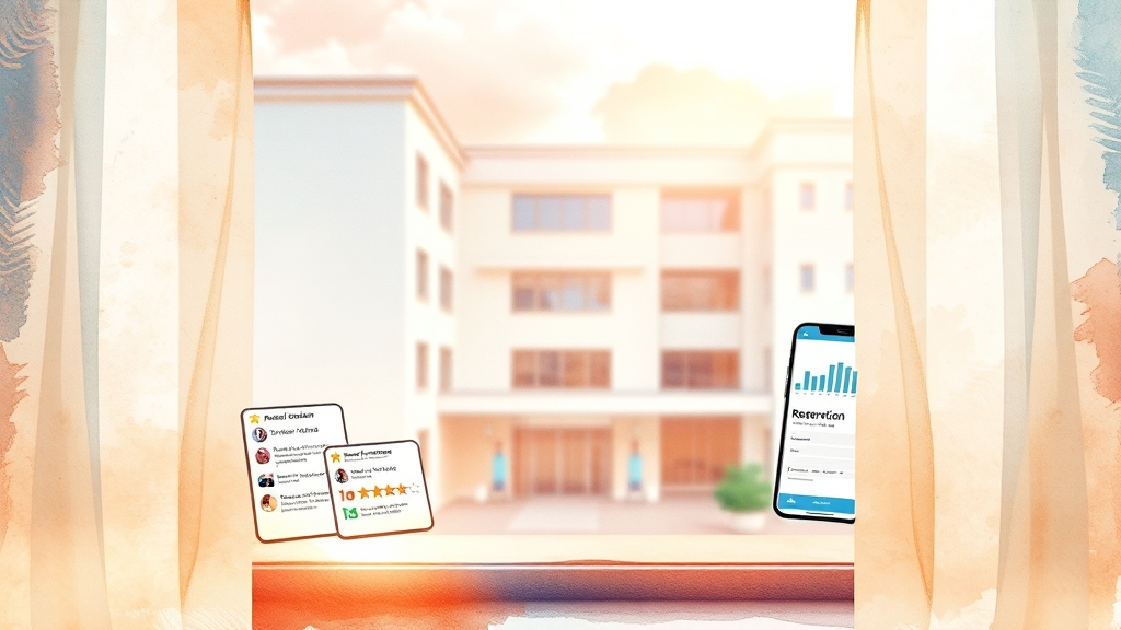 병원 선택 및 예약 팁 (watercolor 스타일)