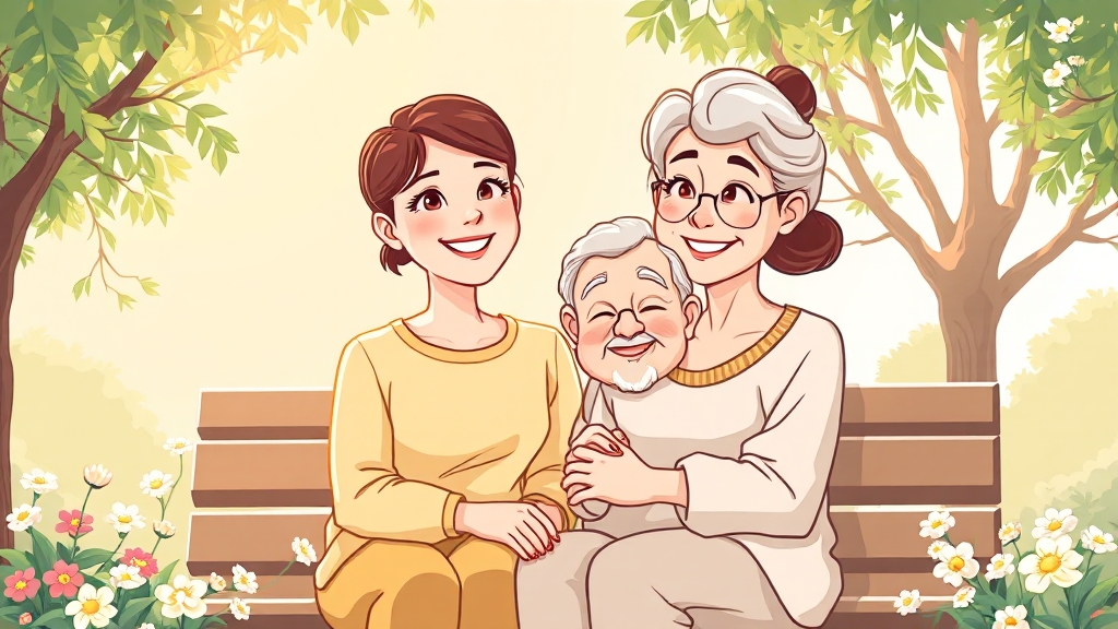 요양보호사의 사회적 가치 (cartoon 스타일)