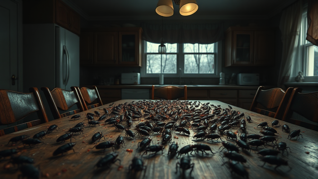 바퀴벌레가 나오는 꿈 해몽 (realistic 스타일)