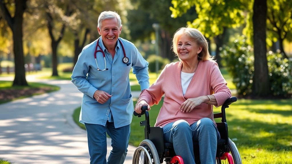 활동지원사 업무 내용 및 필요 역량 (realistic 스타일)