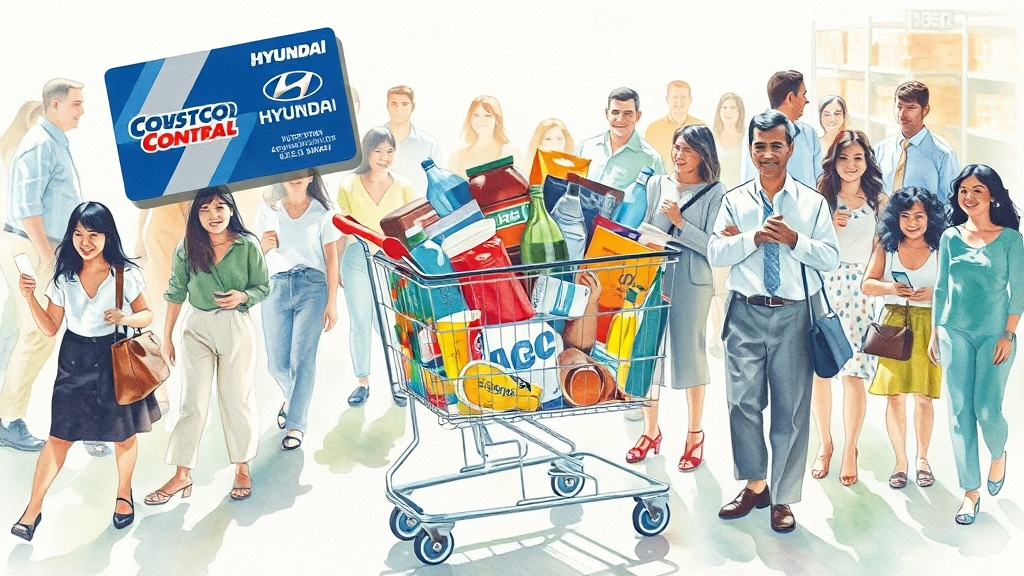 코스트코 회원 혜택 & 결제 (watercolor 스타일)