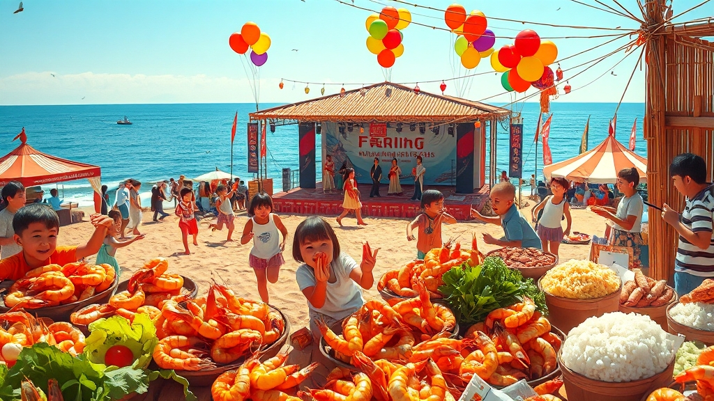 남당항 대하축제 핵심 정보 (realistic 스타일)