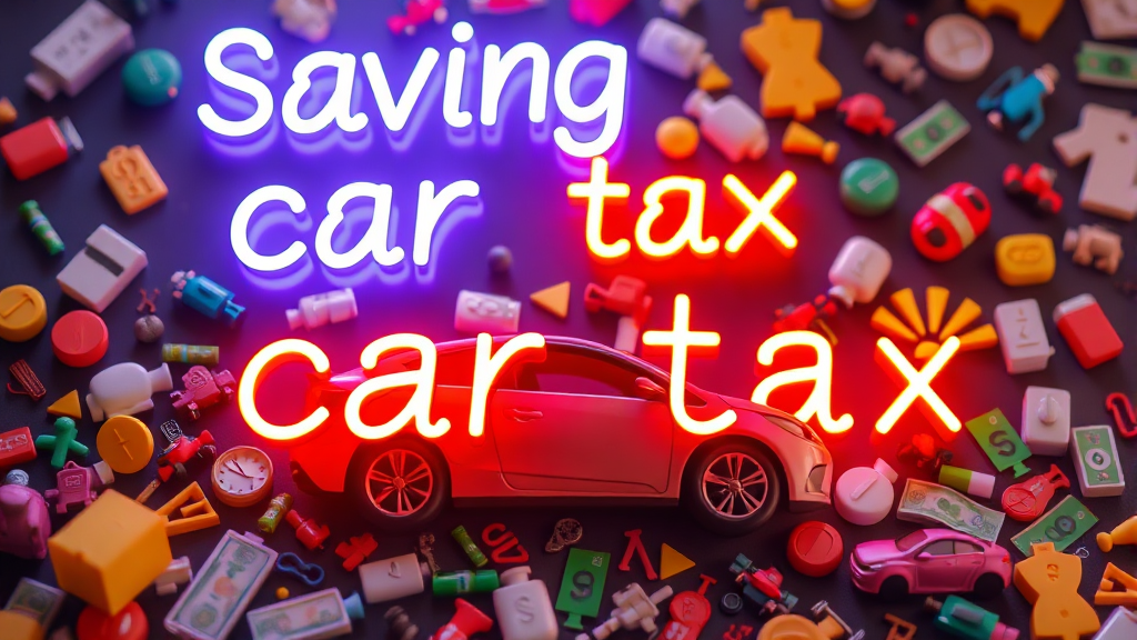 자동차세 절약 팁 (realistic 스타일)