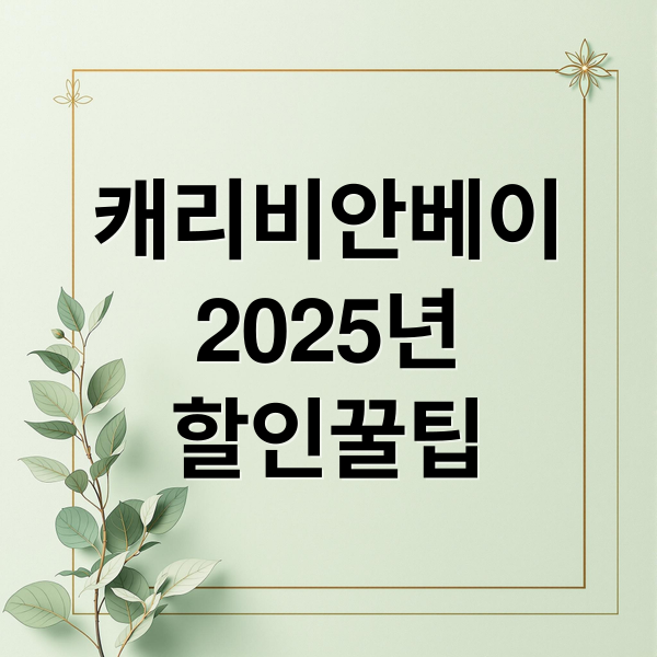 캐리비안베이
2025년
할인꿀팁 (캐리비안베이 할인 2025)
