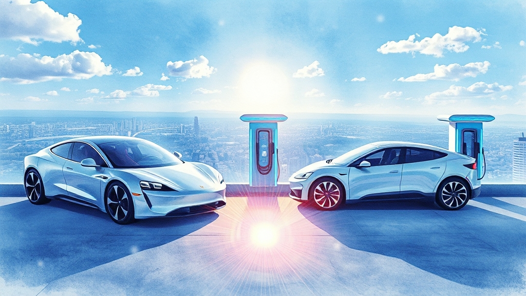 전기차 vs 수소차, 뭐가 다를까? (watercolor 스타일)