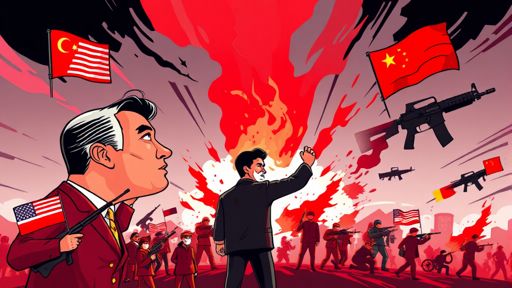 국제 뉴스 및 정세 분석 (cartoon 스타일)