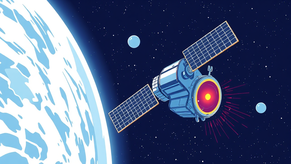 일론 머스크의 비전과 우주 태양광 산업의 전망 (illustration 스타일)