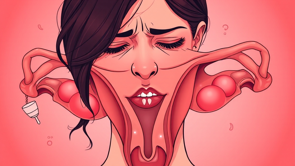 자궁 질환과 생리통 (illustration 스타일)